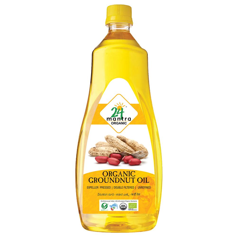 24 Mantra | 24 Mantra Organic Expeller Pressed Groundnut Oil 1 L