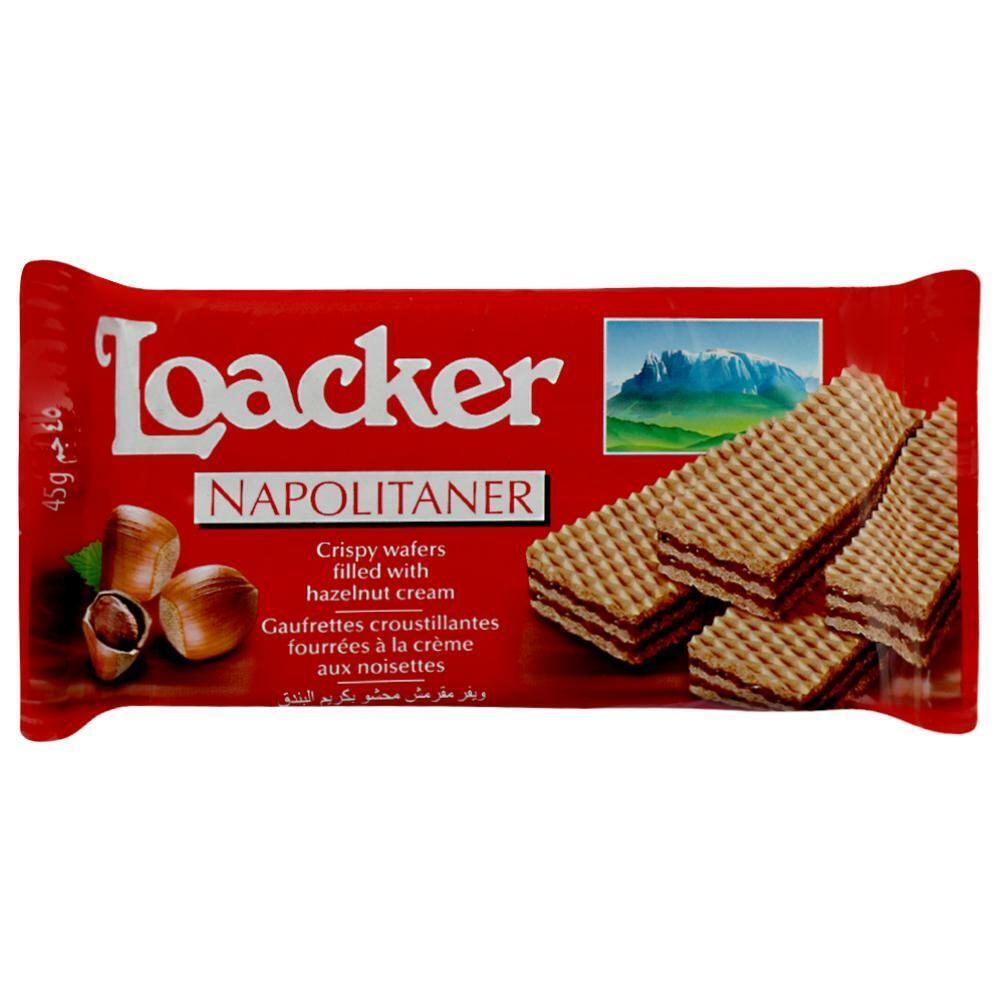 Loacker | Loacker Napolitaner Hazelnut Cream Wafer 45 g
