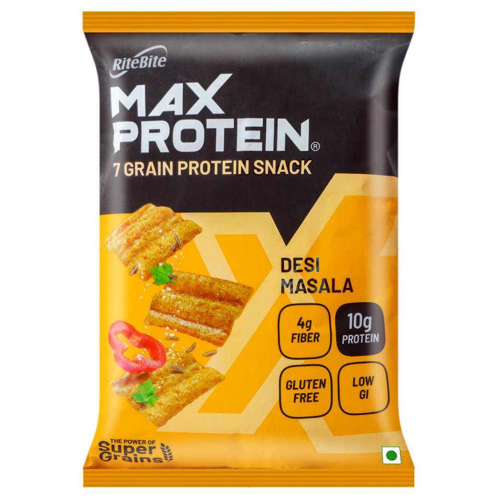 RITEBITE | Ritebite Max Protein Desi Masala Chips 60 g