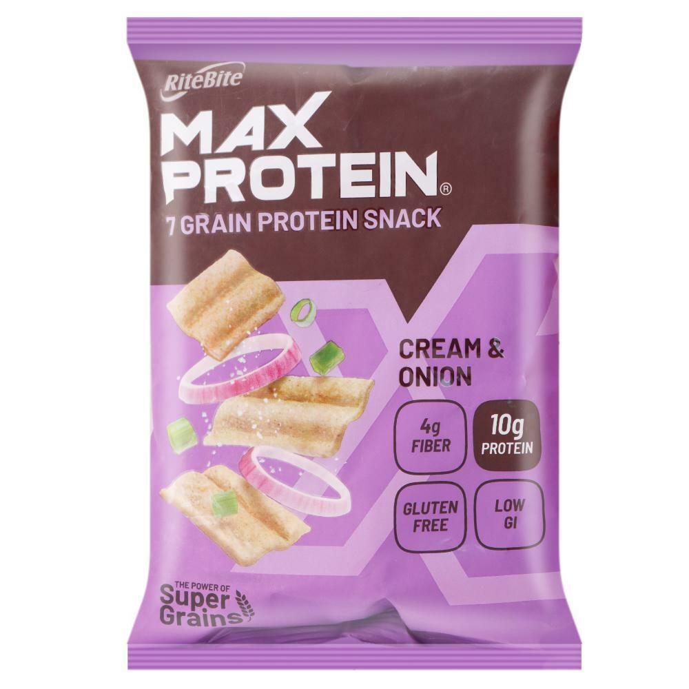 RITEBITE | Ritebite Max Protein Cream and Onion Chips 60 g