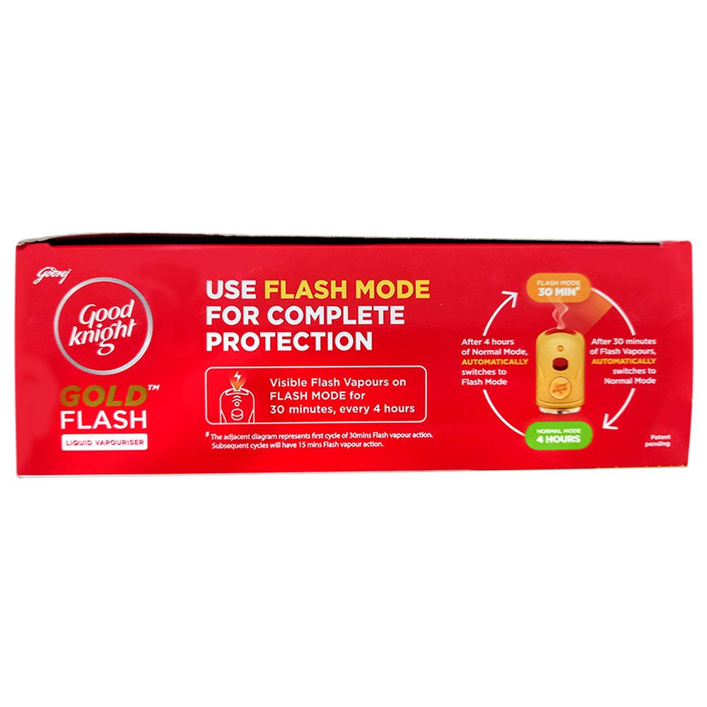 GOOD KNIGHT | Good Knight Gold Flash Mosquito Repellent Machine + Refill 45 ml (Pack of 2)