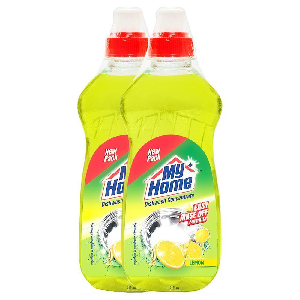 MY HOME SCRUBZ | My Home Lemon Concentrated Dishwash Liquid 500 ml (Buy 1 Get 1 Free)