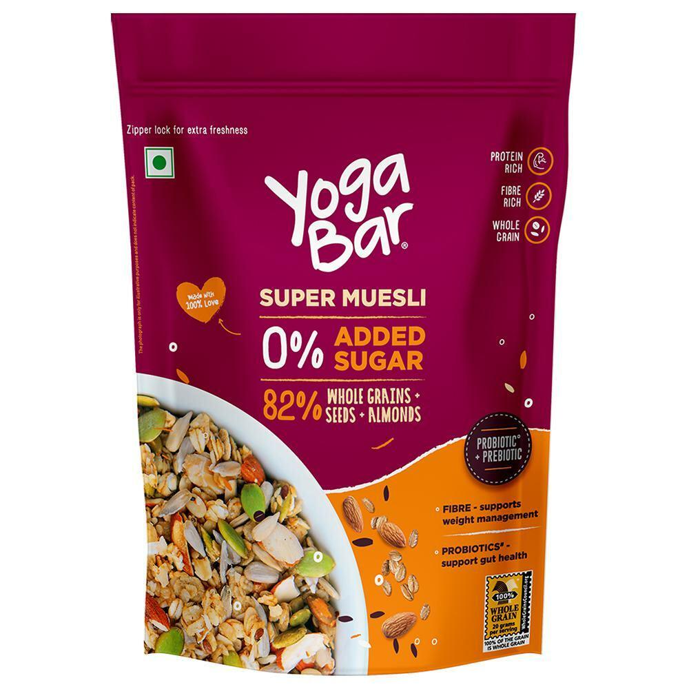Yogabar | Yogabar Super Muesli With Whole Grains Seeds & Almonds 400 g