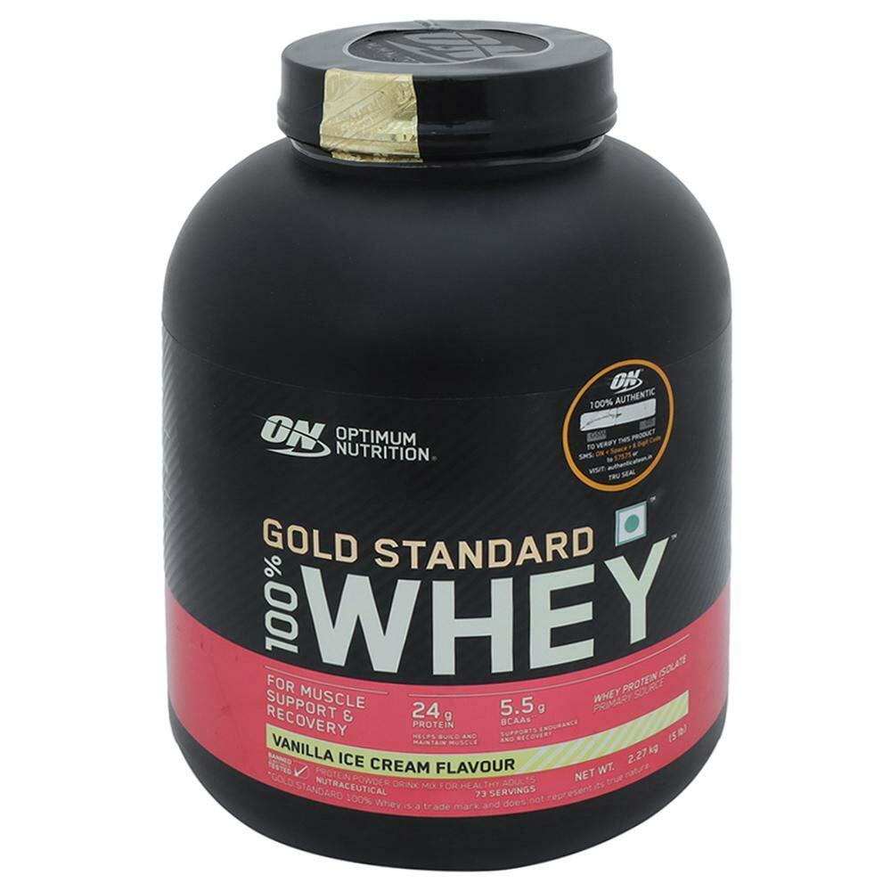 Optimum Nutrition | Optimum Nutrition (ON) Gold Standard 100% Whey Vanilla Ice Cream Protein Powder 2.27 kg