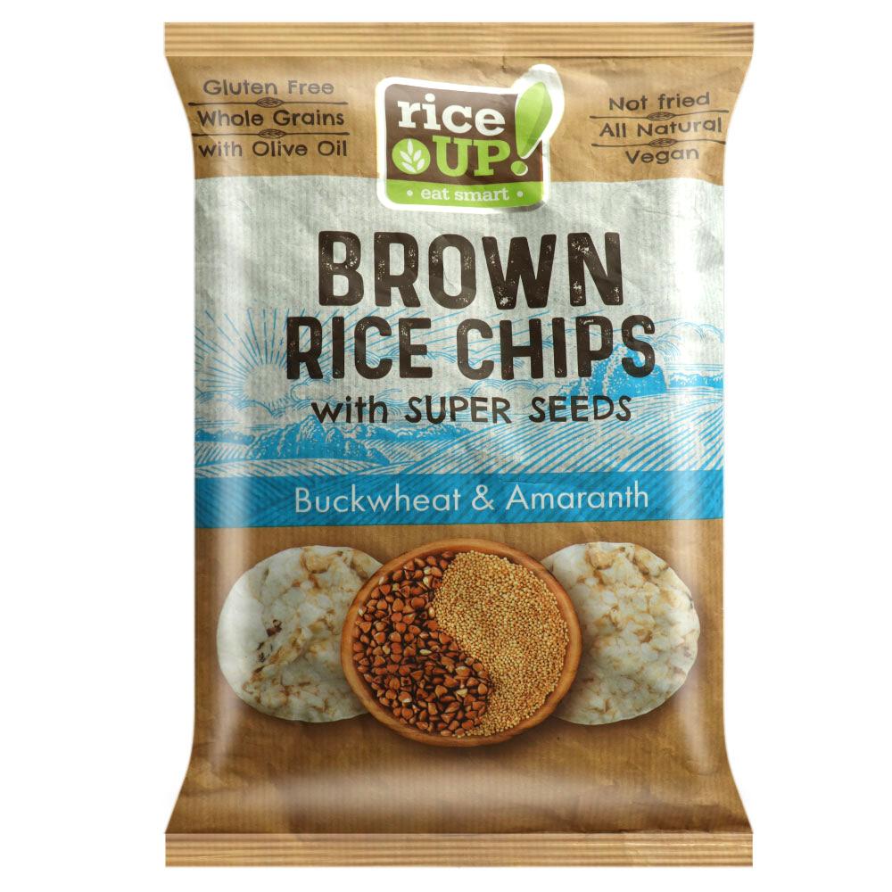 Riceup | RiceUp Buckwheat & Amaranth Brown Rice Chips with Super Seeds 60 g