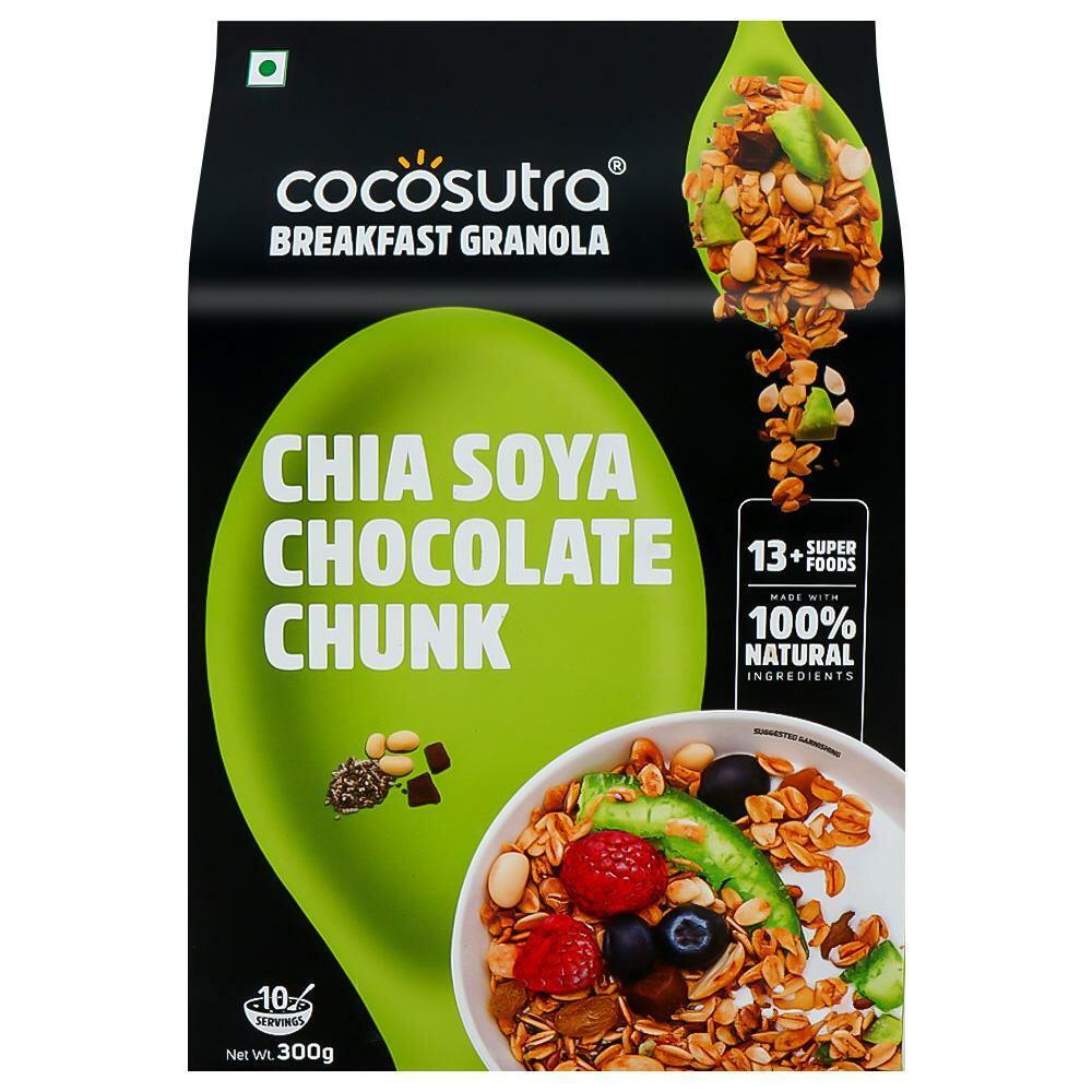 Cocosutra | Cocosutra Chia Soya Chocolate Chunk Breakfast Granola 300 g