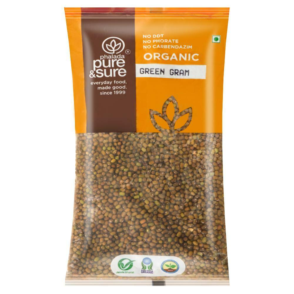 Phalada Pure & Sure | Phalada Pure & Sure Organic Whole Green Gram 500 g