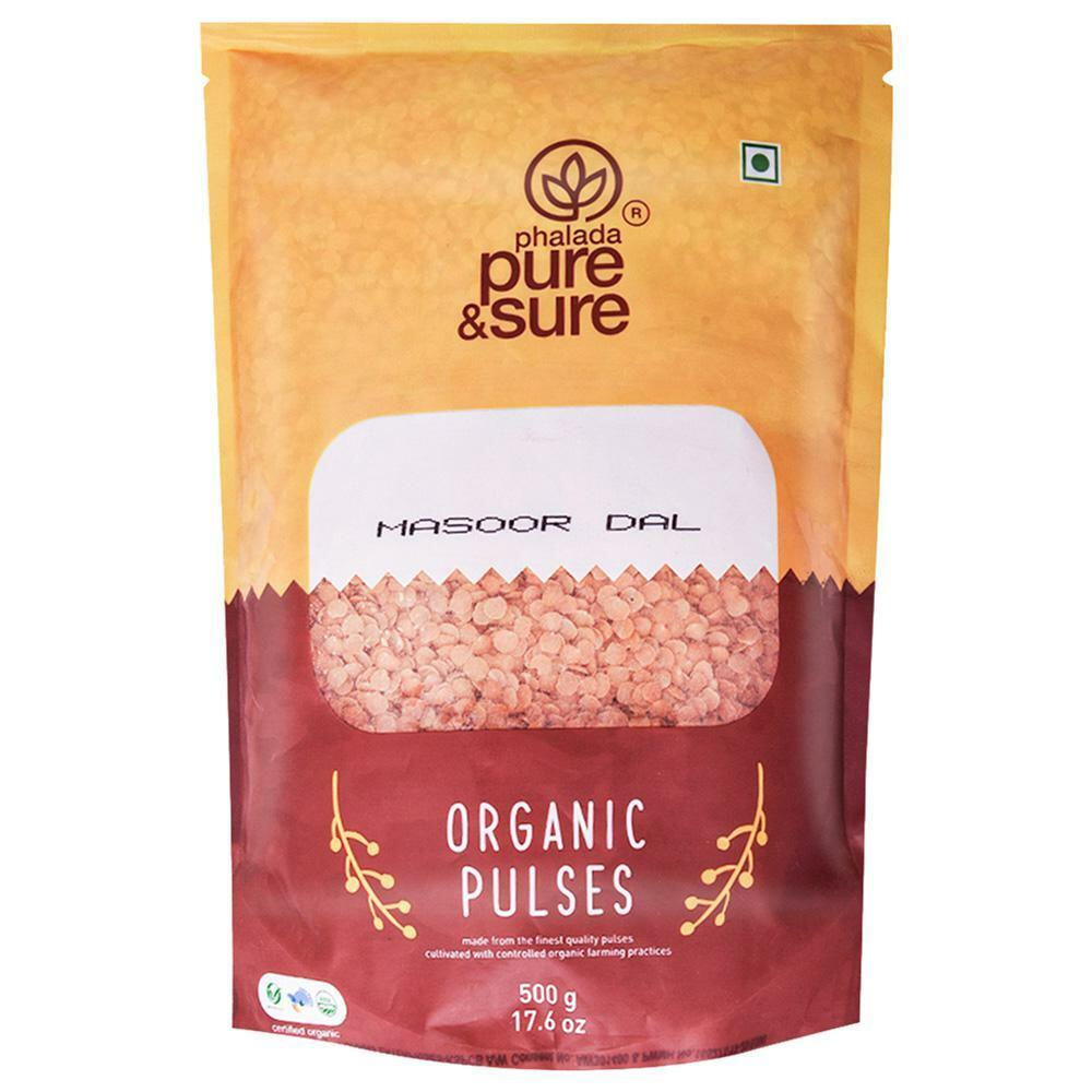 Phalada Pure & Sure | Phalada Pure & Sure Organic Masoor Dal 500 g