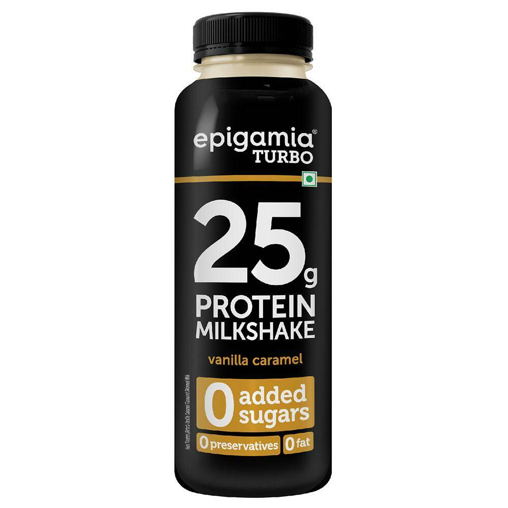Epigamia | Epigamia Turbo Vanilla Caramel 25 g Protein Milkshake 250 ml