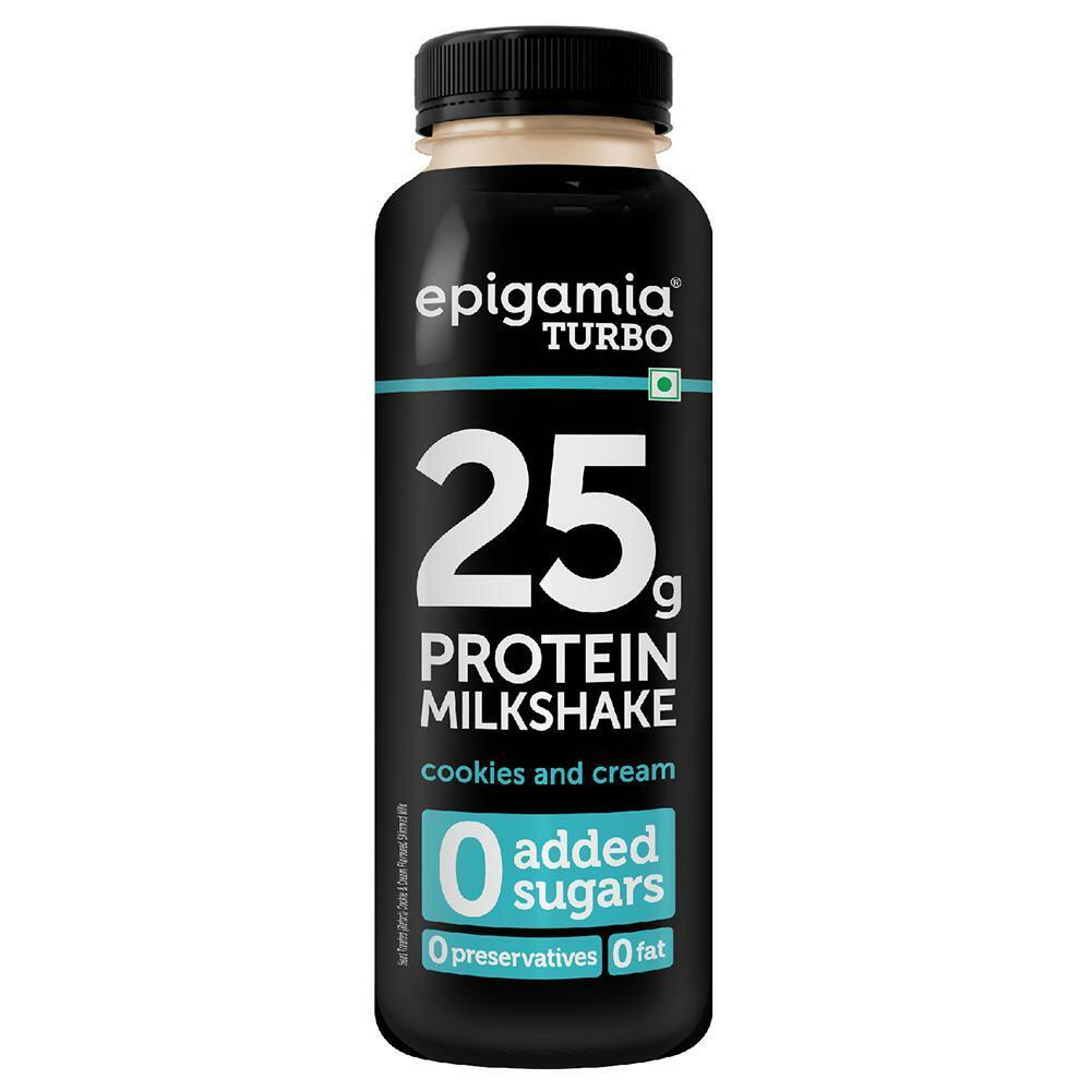 Epigamia | Epigamia Turbo Cookies & Cream 25g Protein Milkshake 250 ml