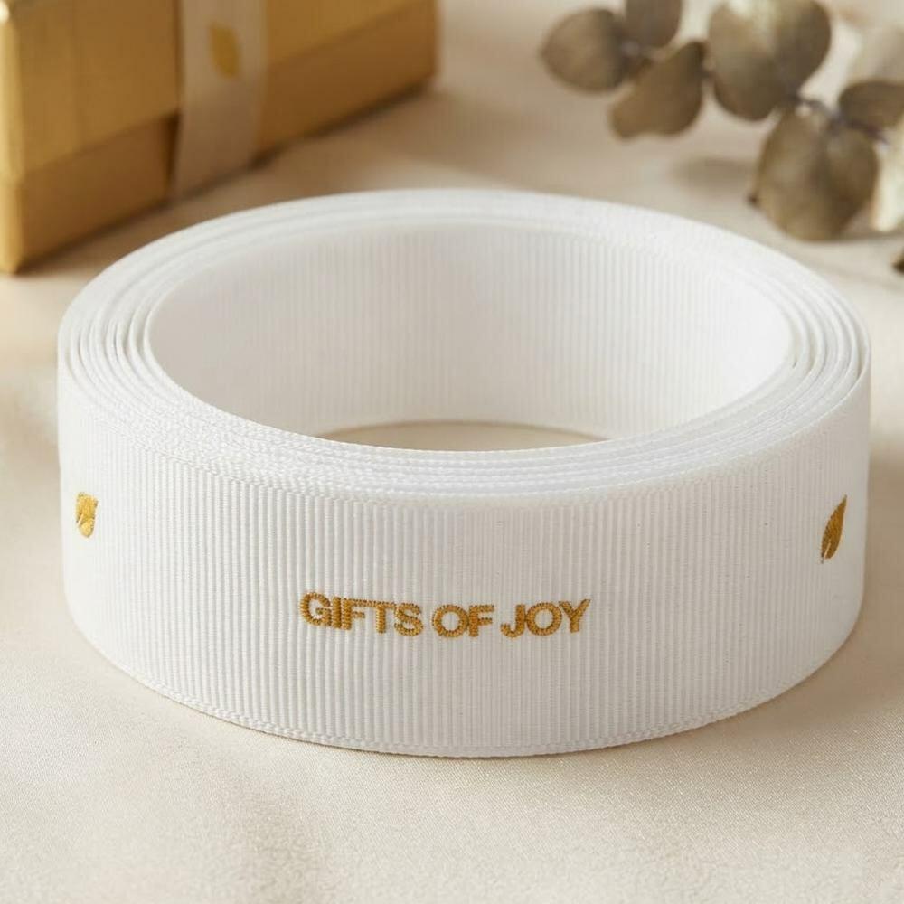 Gifts of Joy | Gifts of Joy Grosgrain White Ribbon 91 mtr