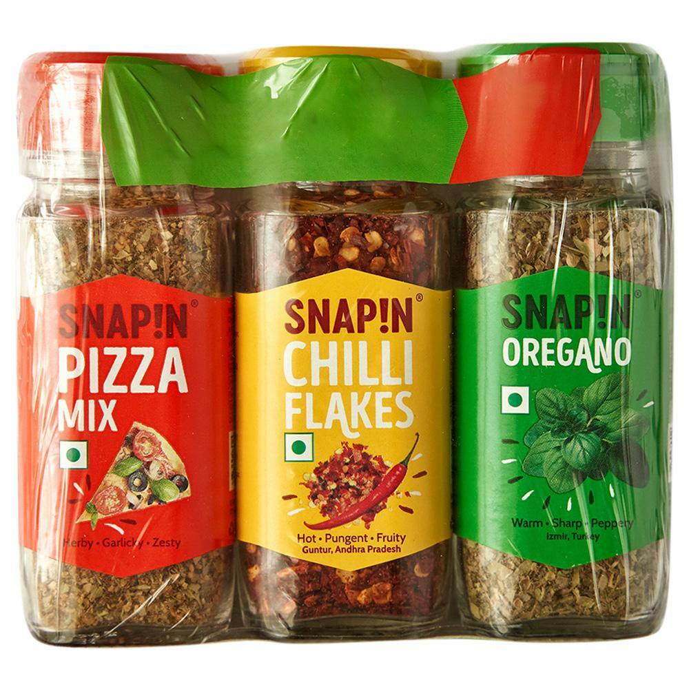 Snapin | Snapin Pizza Mix, Chilli Flakes & Oregano Combo 100 g