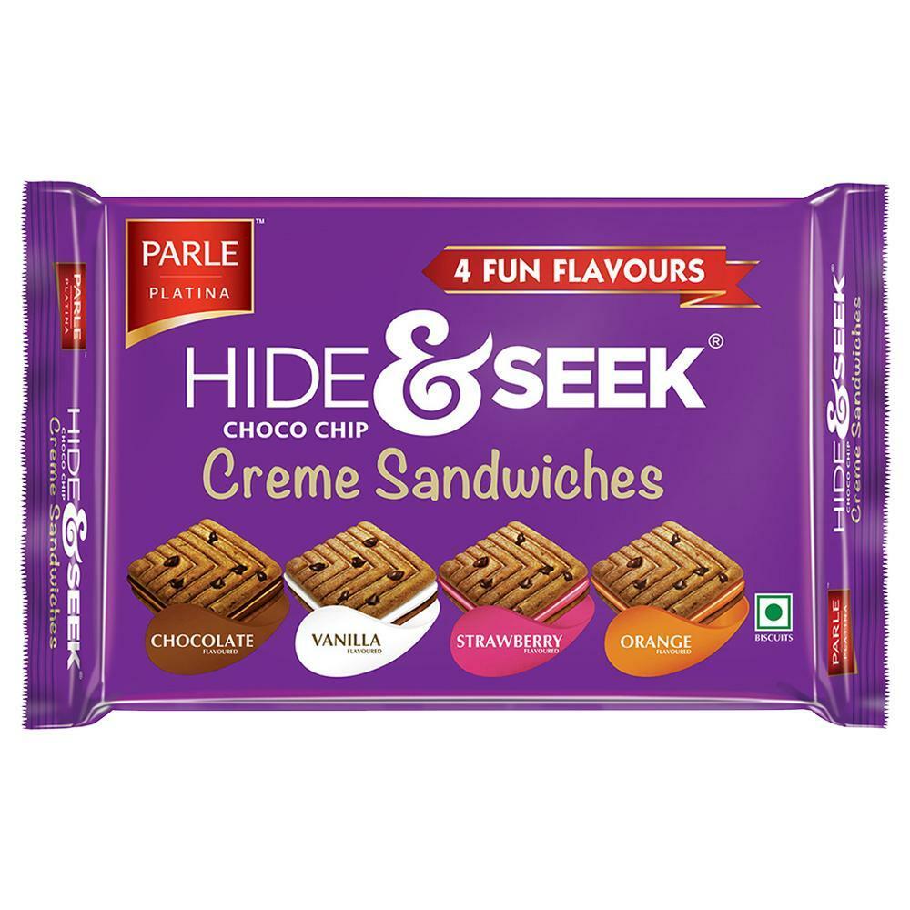PARLE HIDE & SEEK | Parle Hide & Seek 4 Flavour Choco Chip Creme Biscuit 400 g