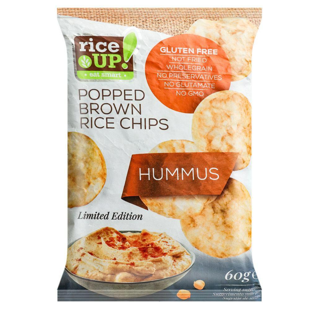 Riceup | RiceUp Hummus Popped Brown Rice Chips 60 g
