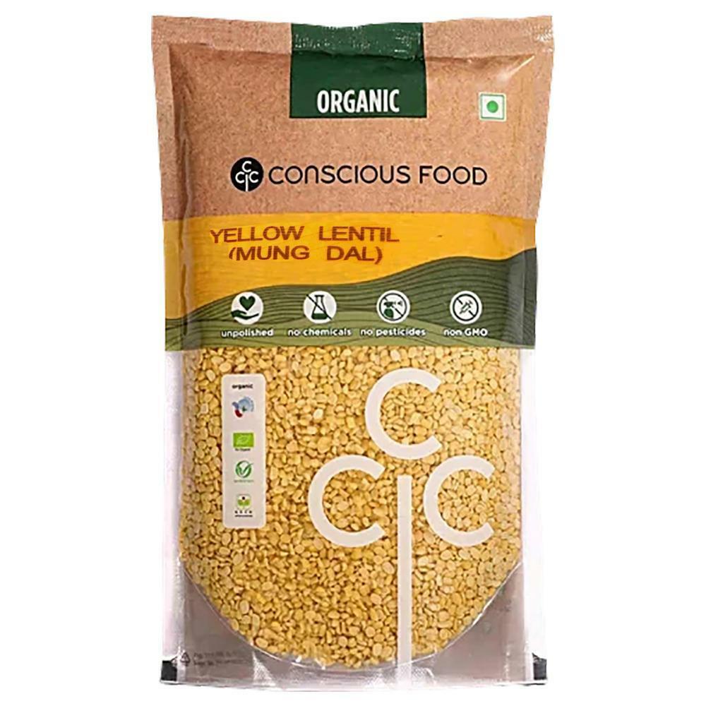 Conscious Food | Conscious Food Organic Yellow Lentil (Mung Dal) 1 kg