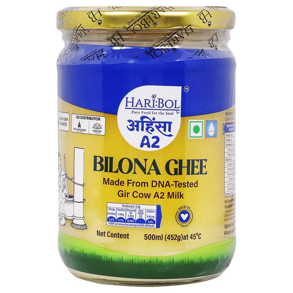 Haribol | Haribol Ahinsa A2 Desi Gir Cow Bilona Ghee 500 ml