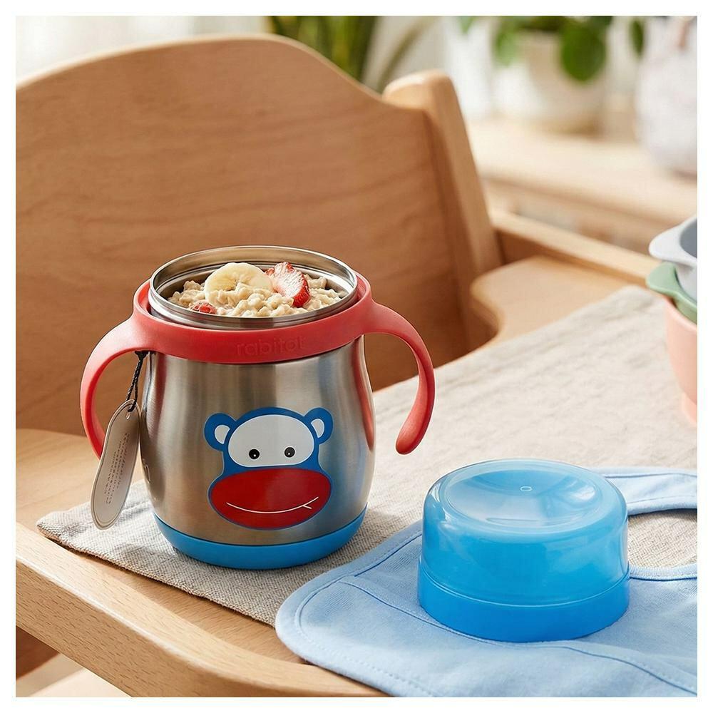 Rabitat | Rabitat First Step Stainless Steel 360 Degree Cheek Monkey Training Cup 390 ml (6m+)