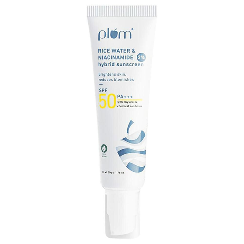 Plum Rice Water & Niacinamide 2% SPF 50 Hybrid Sun Screen 50 g