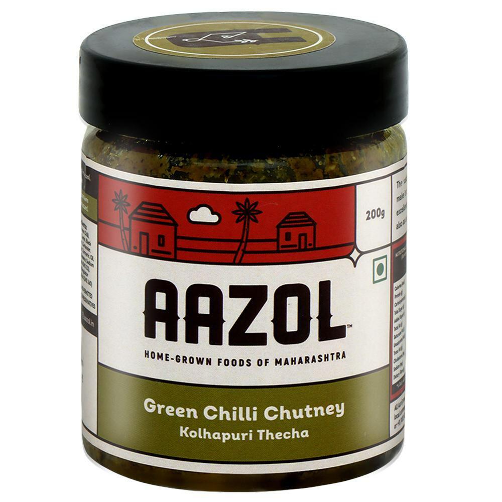 Aazol | Aazol Green Chilli Chutney / Kolhapuri Thecha 200 g
