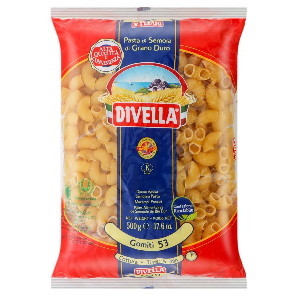 Divella | Divella Gomiti 53 Durum Wheat Semolina Macaroni Pasta 500 g