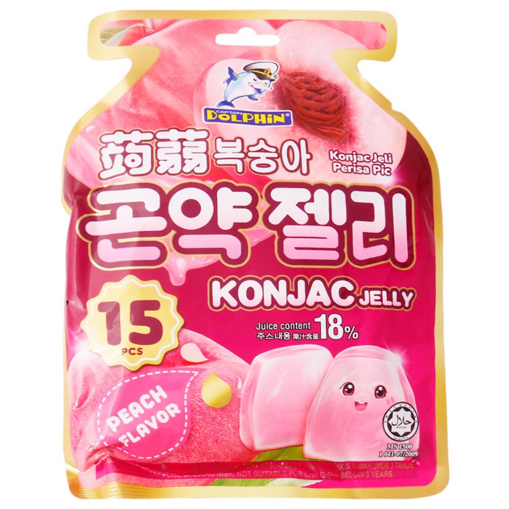 Captain Dolphin | Captain Dolphin Peach Flavor Konjac Jelly 300 g (15 pcs)