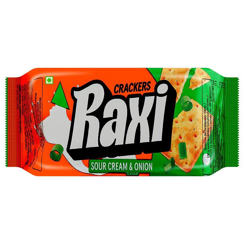 Raxi | Raxi Sour Cream & Onion Flavour Crackers 72 g