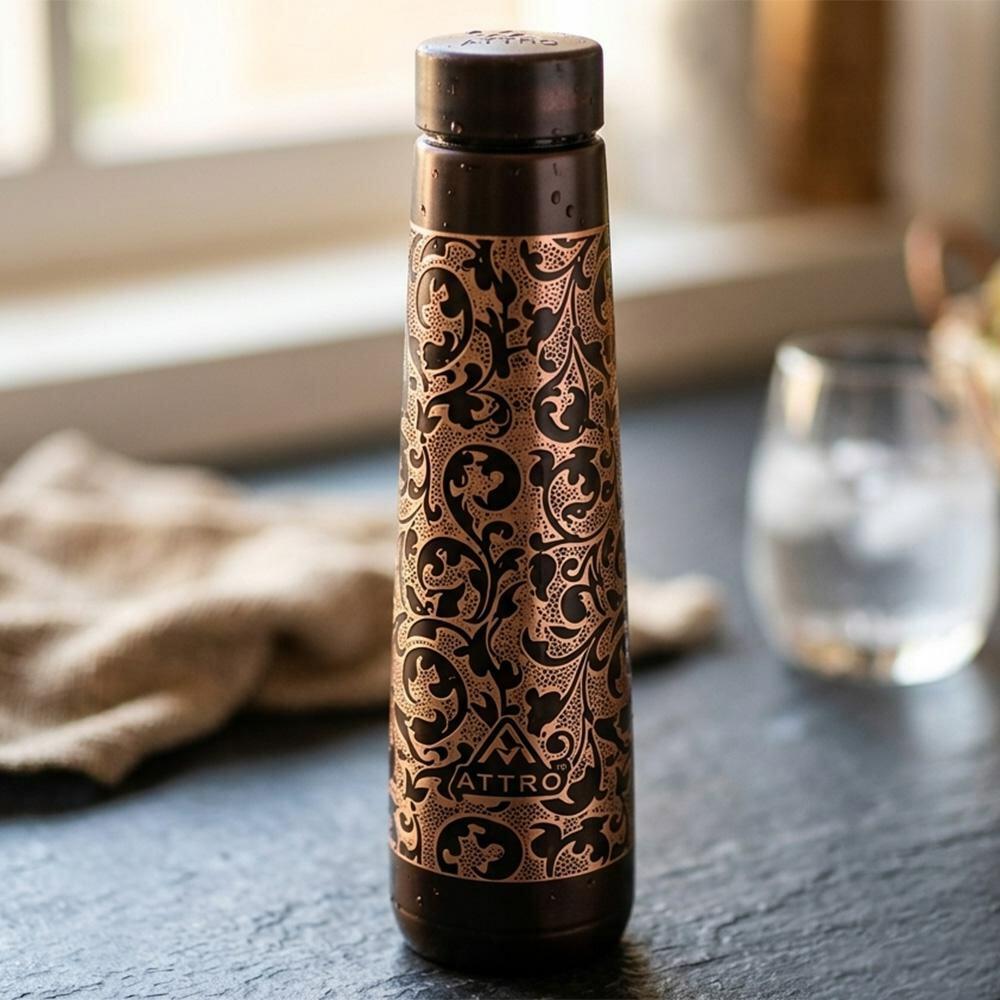 ATTRO | Attro Arth Copper Red Matte Water Bottle 1000 ml