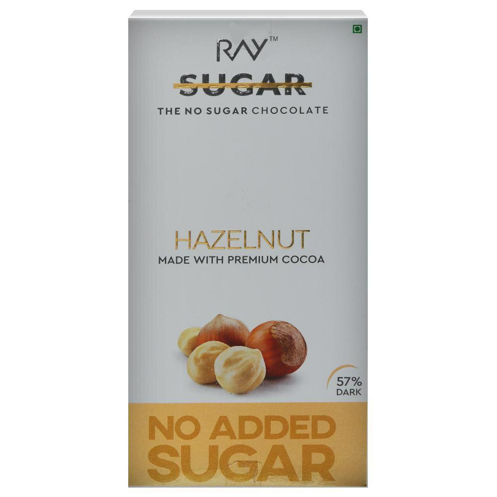 Ray Nosugar | Ray No Sugar Hazelnut 57% Dark Chocolate 90 g