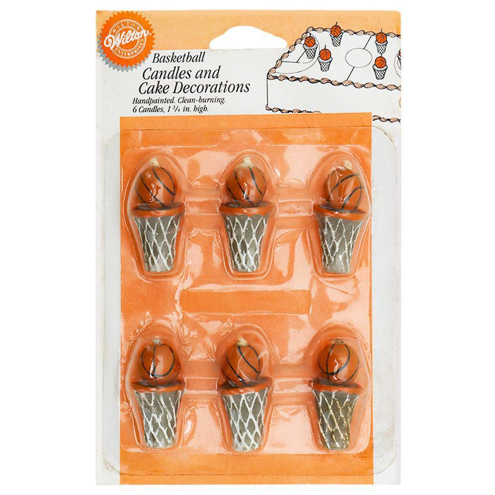 Wilton | Wilton Basketball Candles & Cake Decorations (Pack of 6)