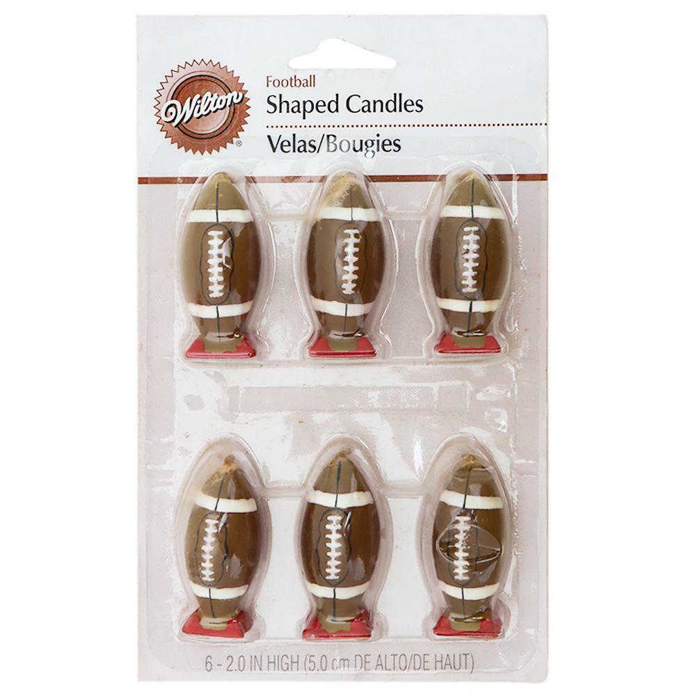 Wilton | Wilton Velas/Bougies Football Shaped Candles (Pack of 6)