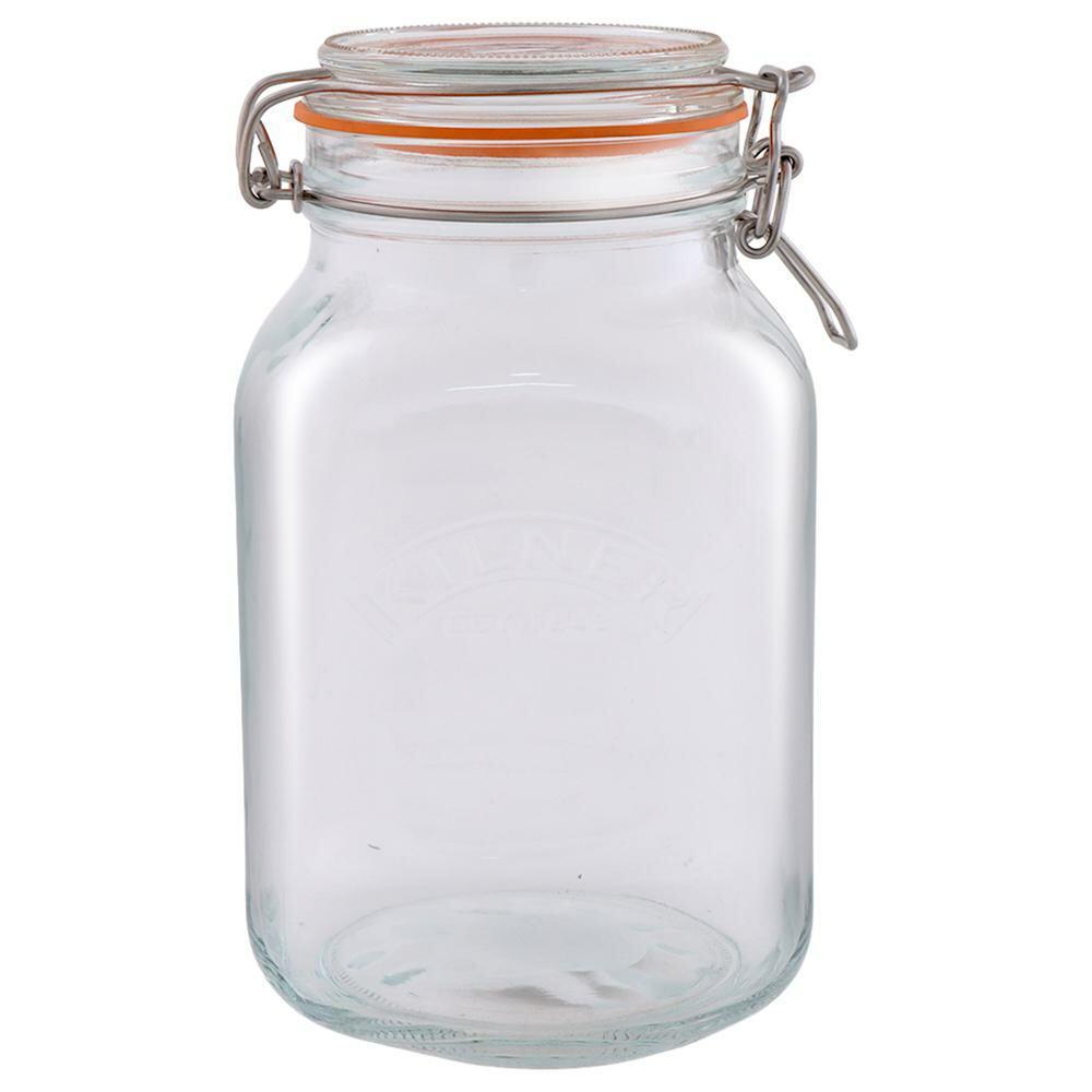 Kilner | Kilner Clip Top Square Glass Jar 2 L (1 pc)