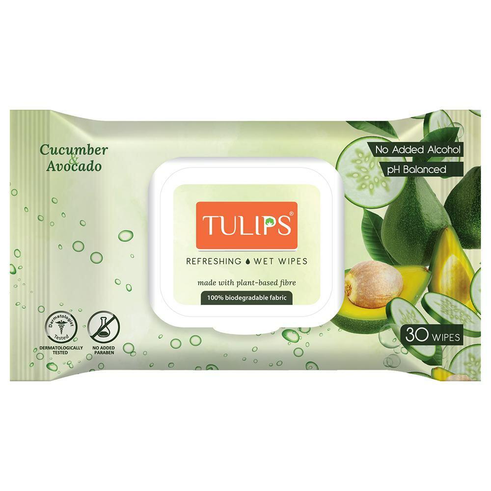 TULIPS | Tulips Cucumber Avocado Wet Wipes (30 N)
