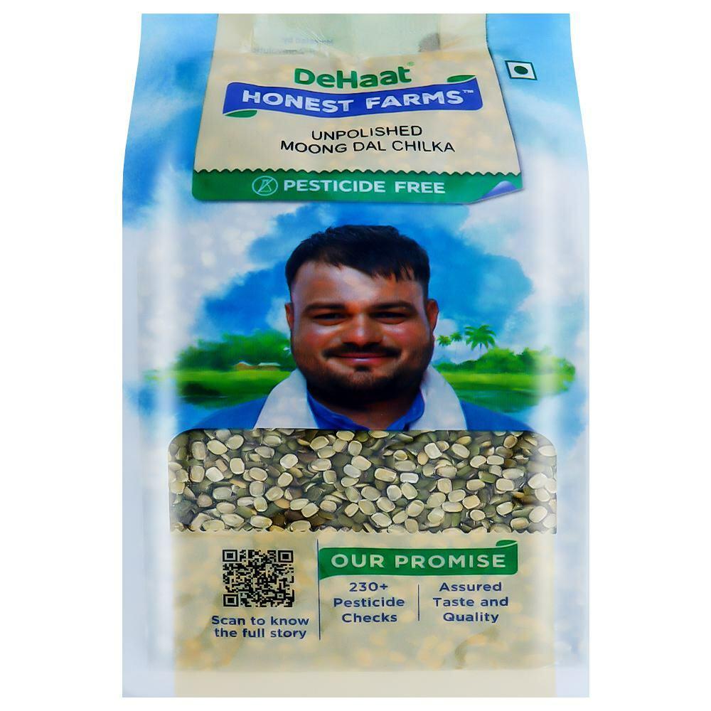 Dehaat Honest Farms | Dehaat Honest Farms Unpolished Moong Dal Chilka 500 g
