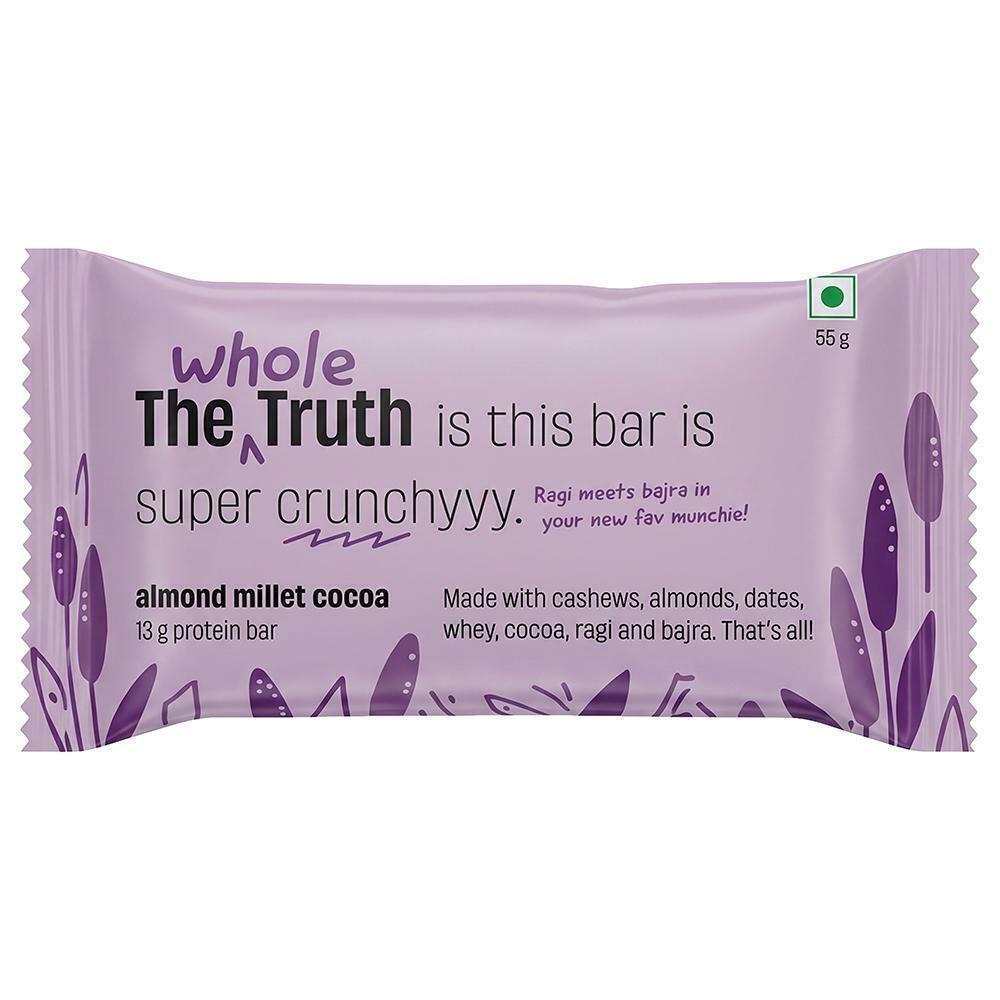 The Whole Truth | The Whole Truth Almond Millet Cocoa Protein Bar 55 g