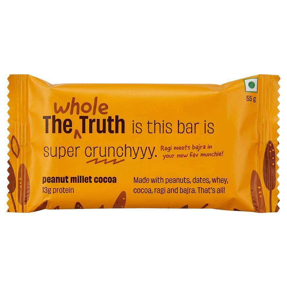The Whole Truth | The Whole Truth Peanut Millet Cocoa Protein Bar 55 g