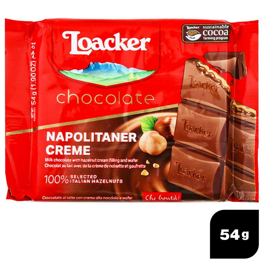 Loacker | Loacker Napolitaner Creme with 100% Selected Italian Hazelnuts Chocolate 54 g