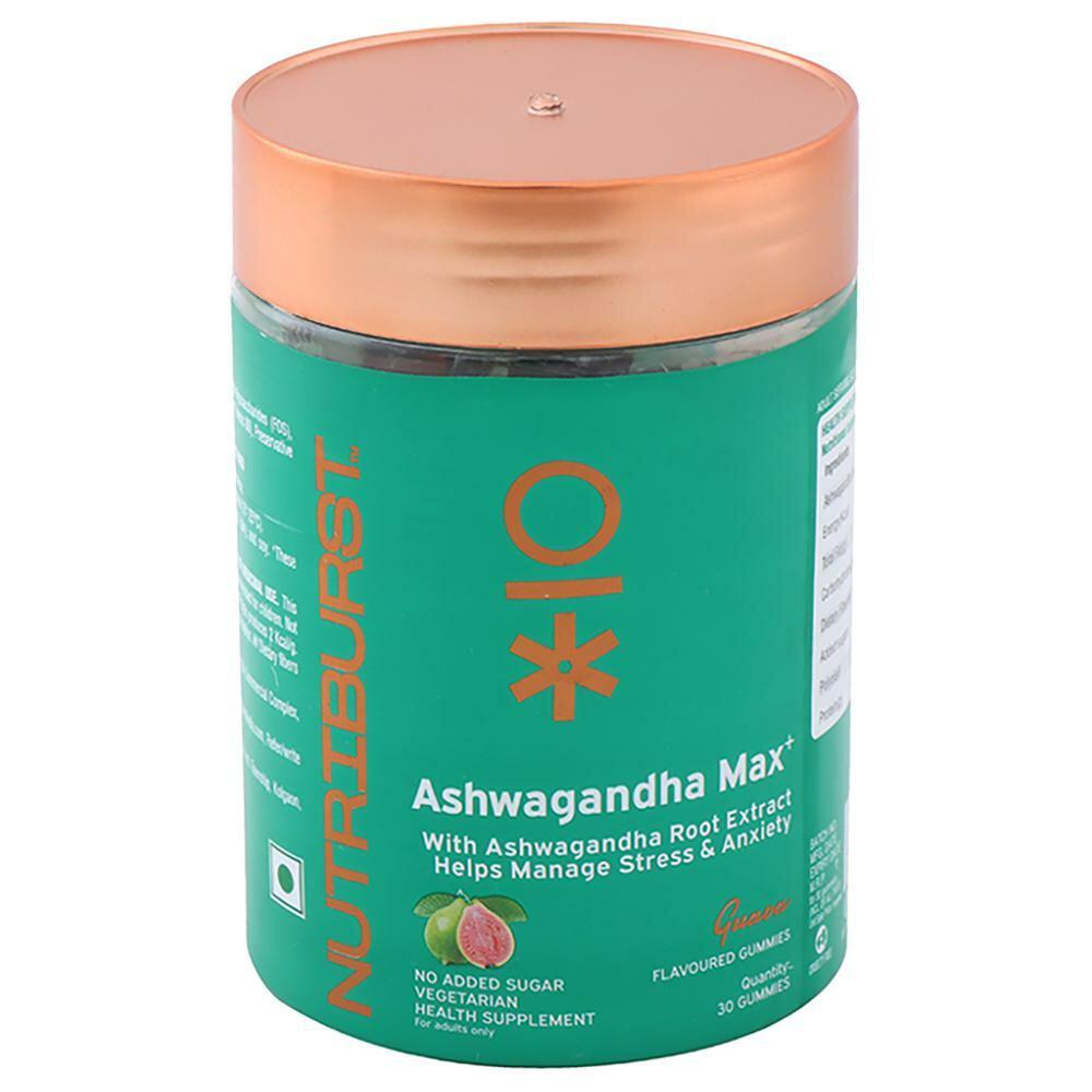 Nutriburst | Nutriburst Ashwagandha Max Guava Flavoured Gummies (30N)