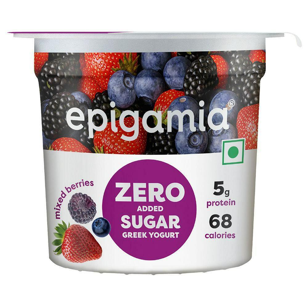 Epigamia | Epigamia Zero Added Sugar Mixed Berries Greek Yogurt 85 g
