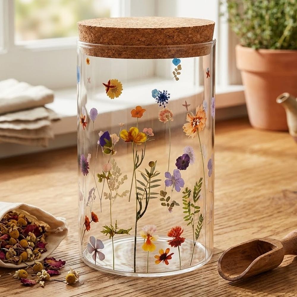 Typhoon | Typhoon Botanics Medium Glass Storage Jar with Cork Lid 900 ml (1 pc)