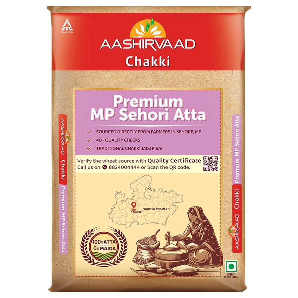 AASHIRVAAD | Aashirvaad Chakki Premium MP Sehori Atta 1 kg