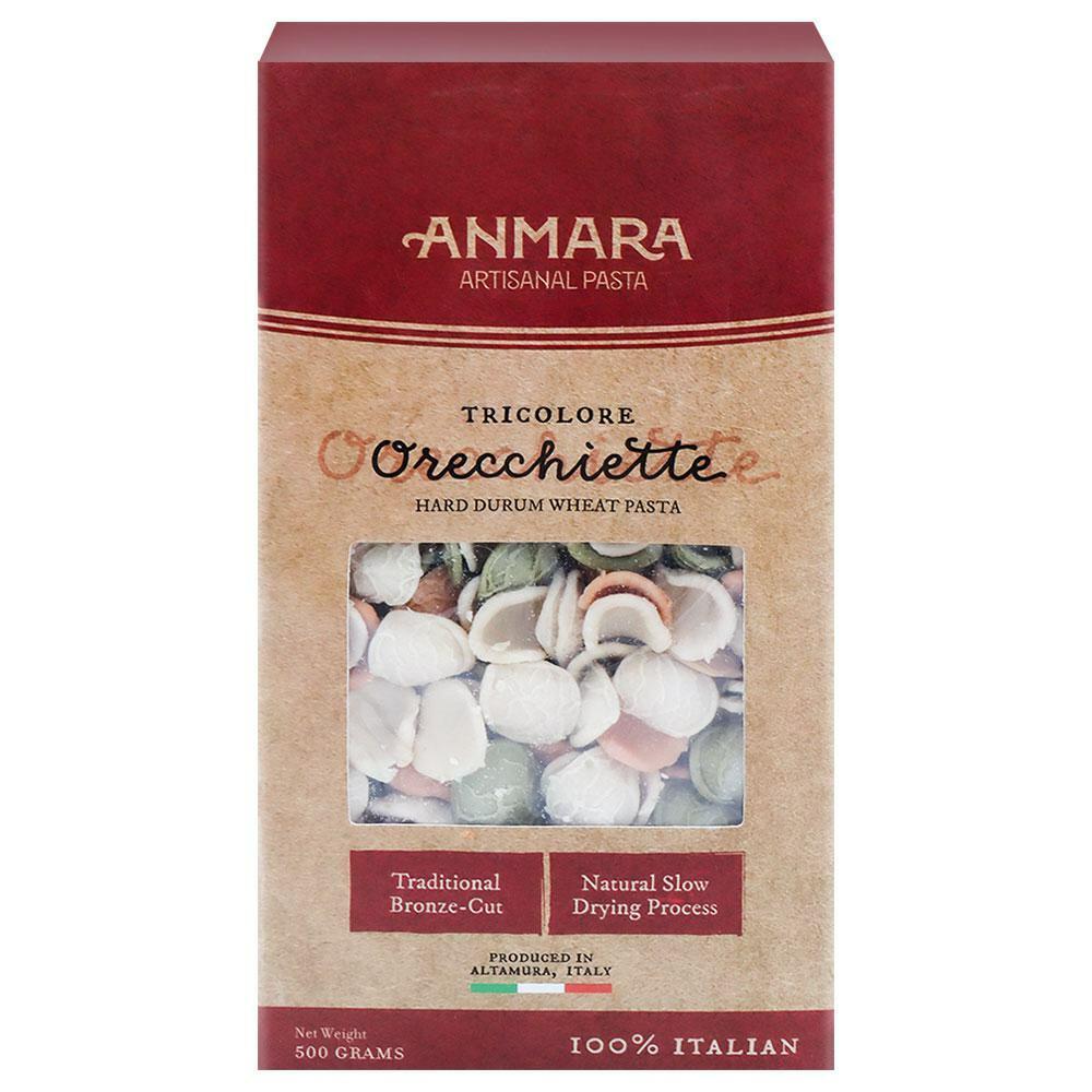 Anmara | Artisanal Tricolore Orecchiette Pasta 500 g