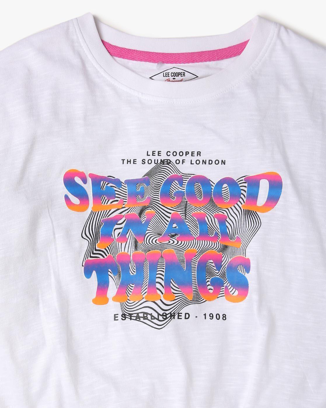 Typographic Print Crew-Neck T-Shirt