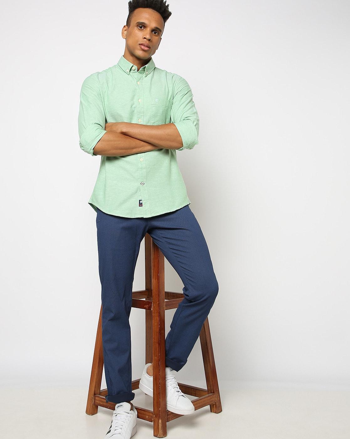 Men Core Oxford Slim Fit Shirt with Patch Pocket