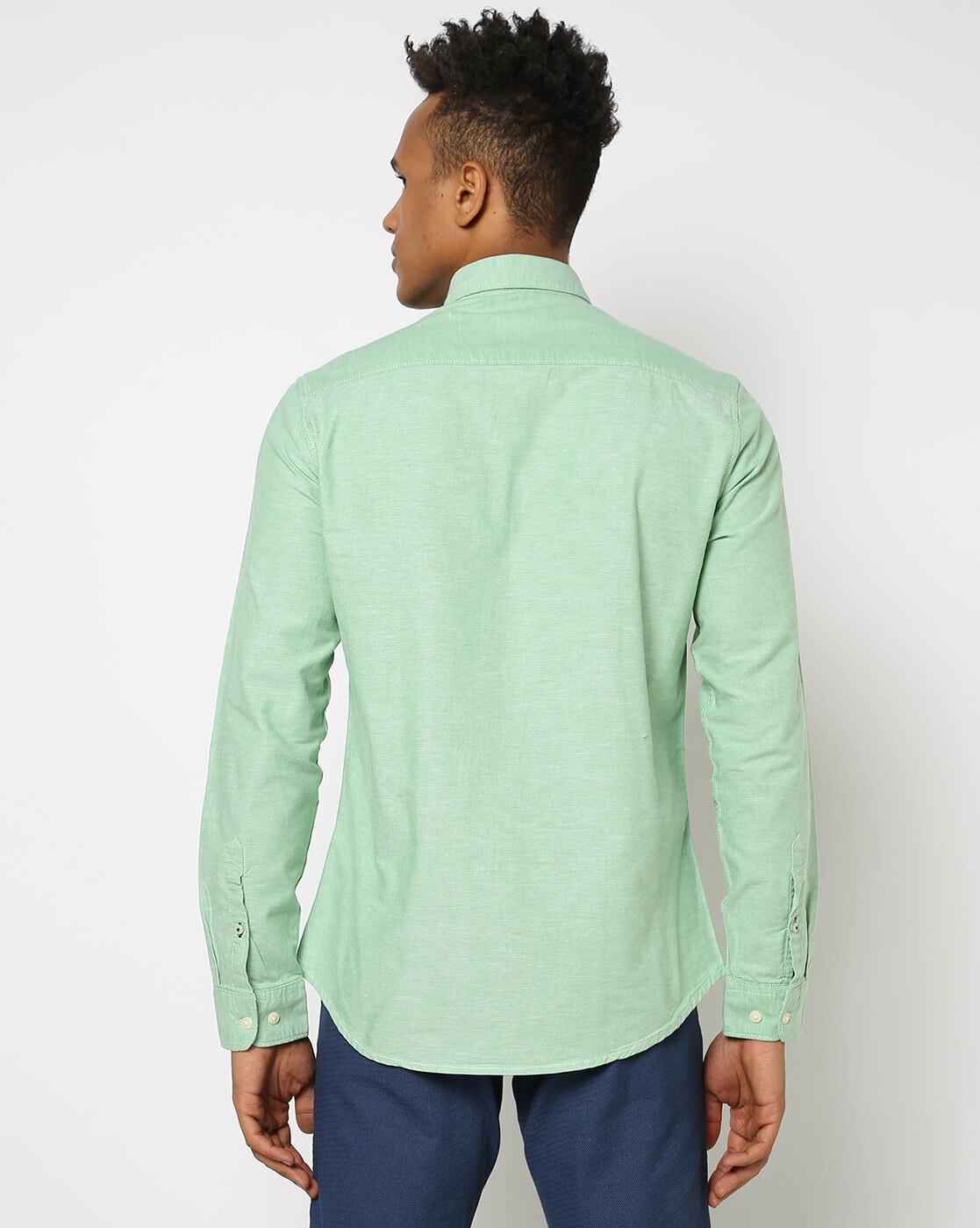 Men Core Oxford Slim Fit Shirt with Patch Pocket