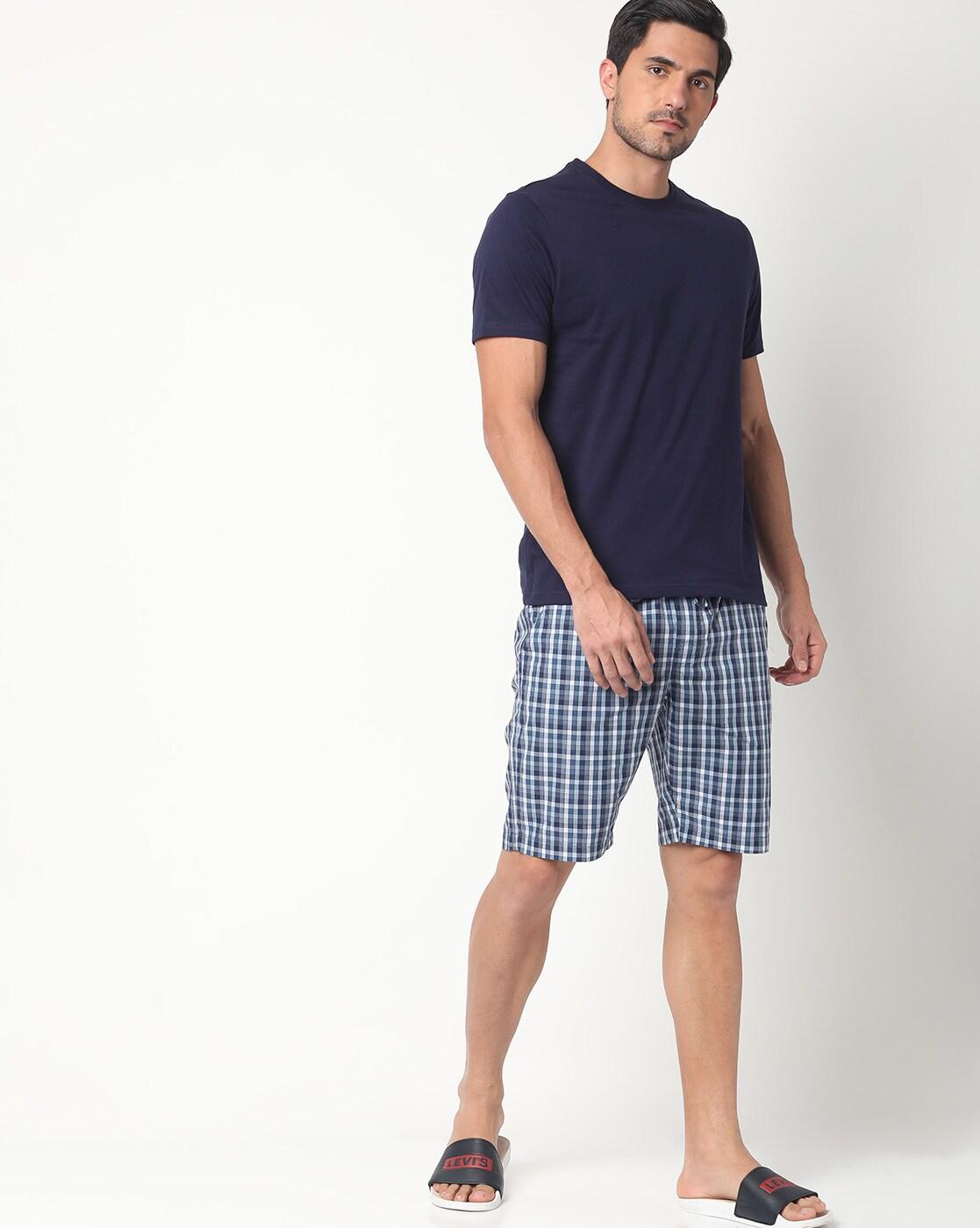T-shirt with Checked Lounge Shorts