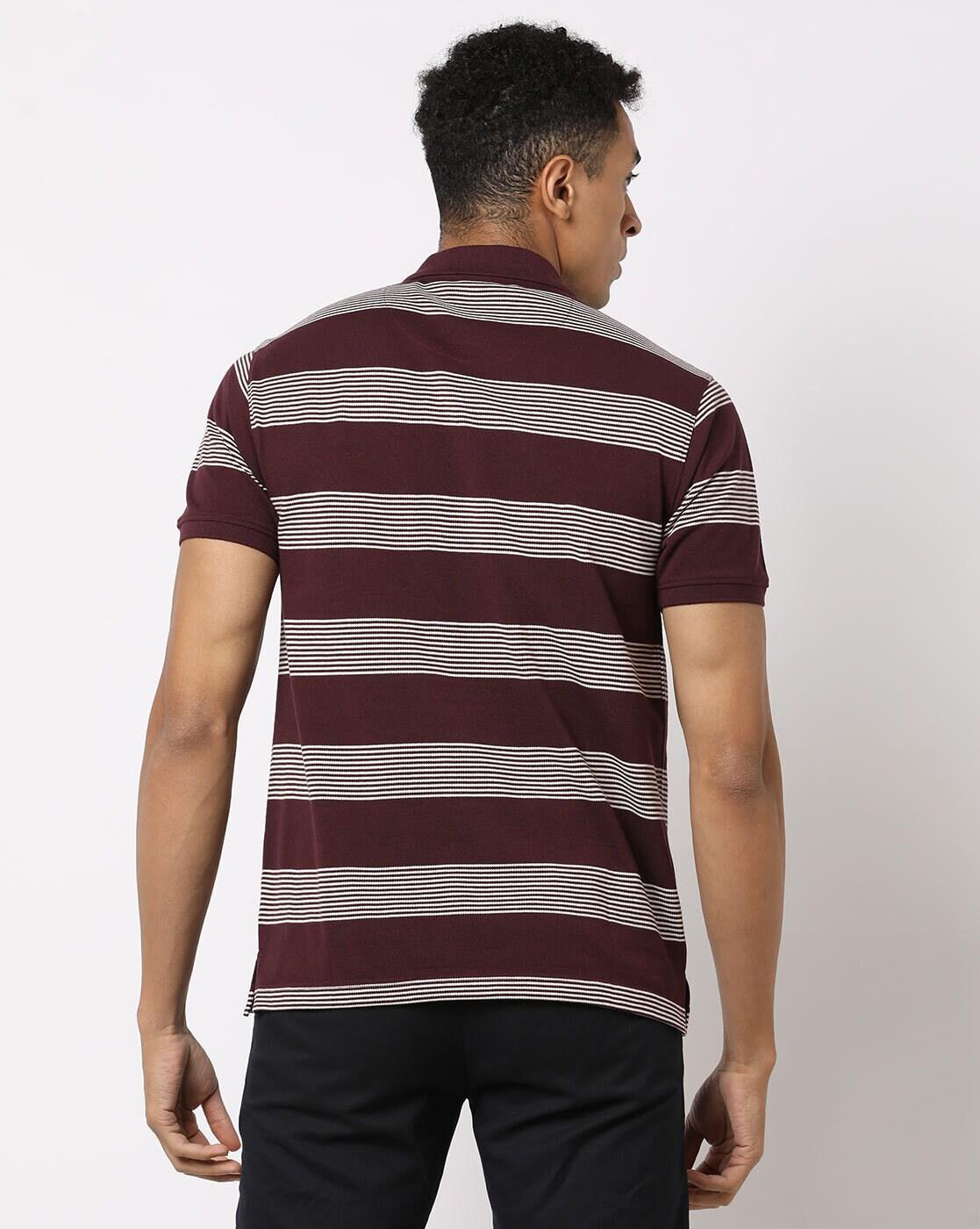 Regular Fit Striped Polo T-Shirt