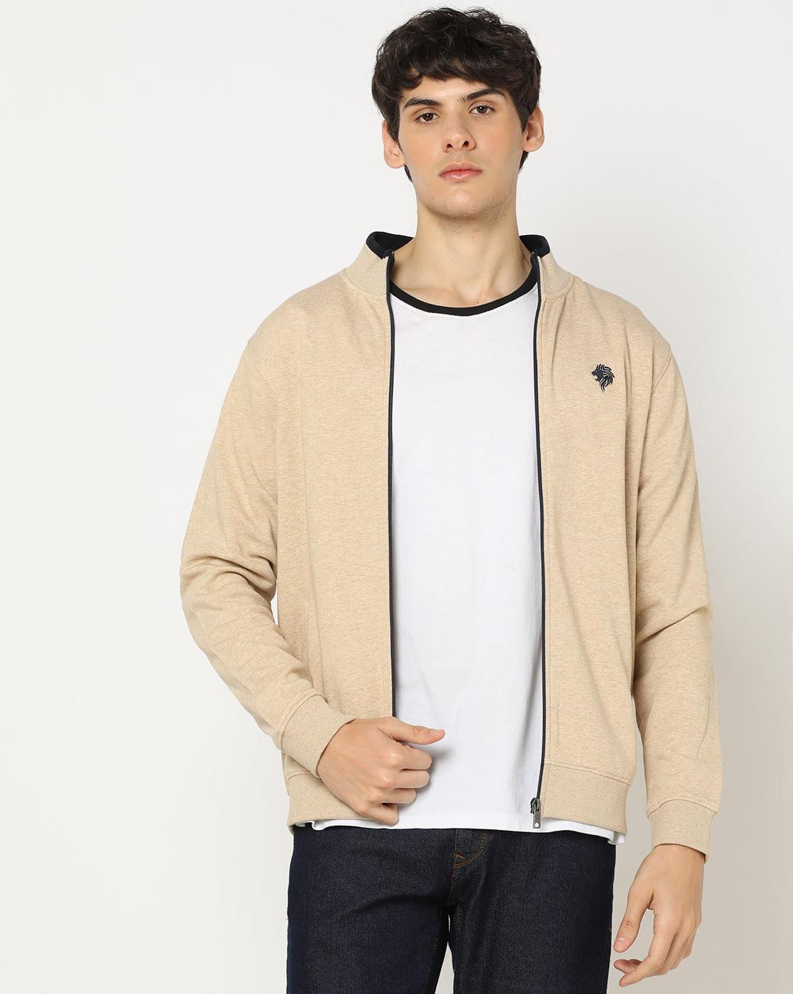 Zip-Front Regular Fit Sweatshirt