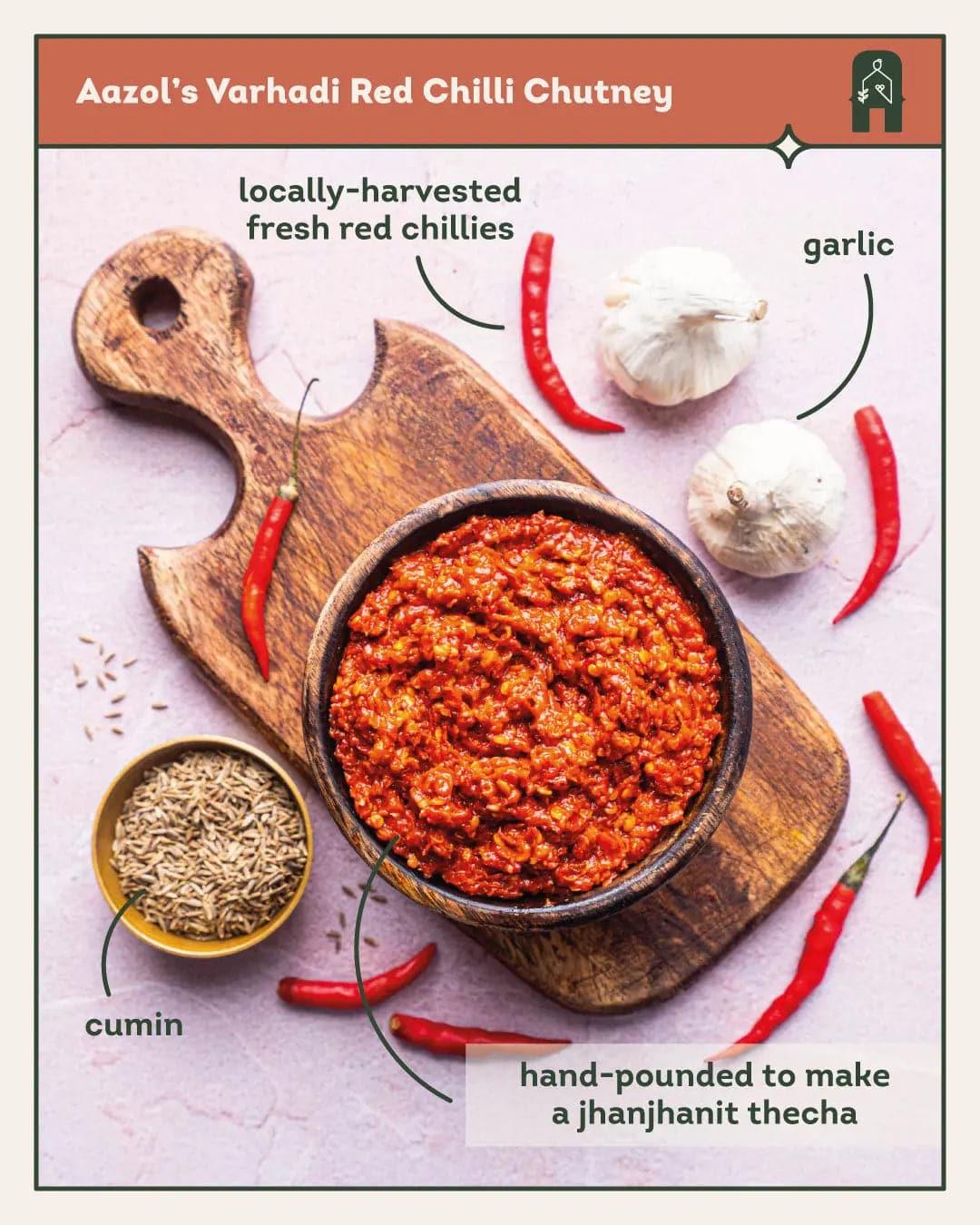 Aazol | Aazol Spicy Red Chilli Chutney 200 g
