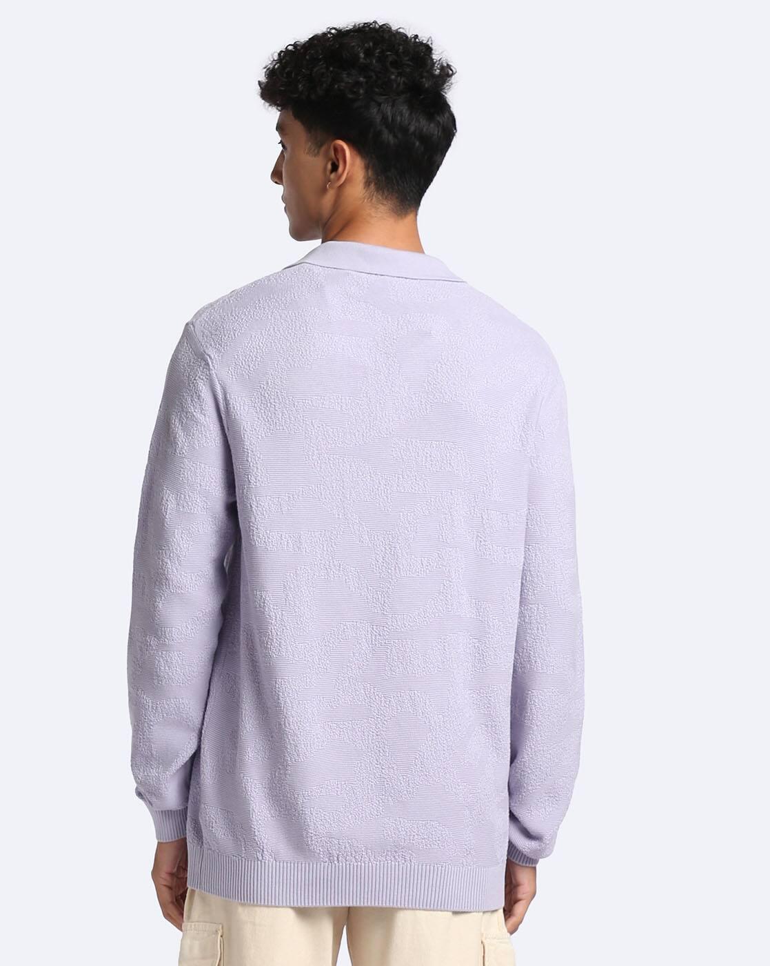 ABSTRACT FULL SLEEVE ST, LT. PURPLE, XXL