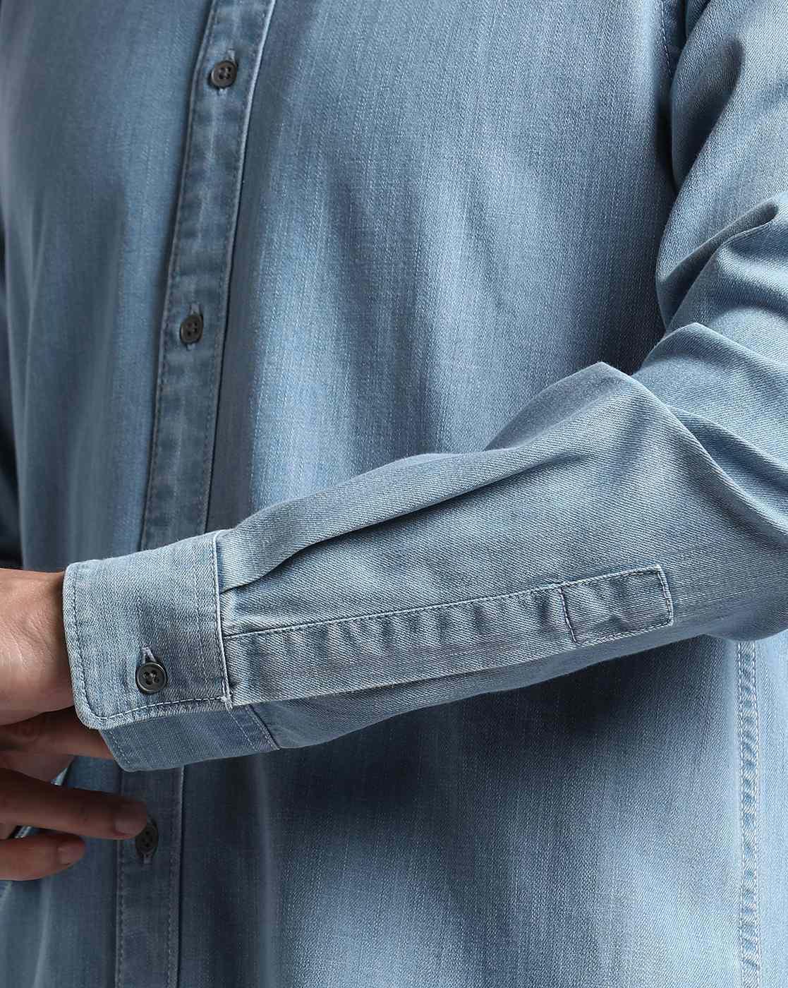 FULL SLEEVE LIGHT INDIGO, LT. BLUE